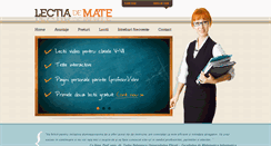 Desktop Screenshot of lectiademate.ro